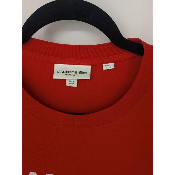 Lacoste T Shirt Men Size M Regular Fit Abstract Graphic Print Logo Streetwear - Picture 8 of 12
